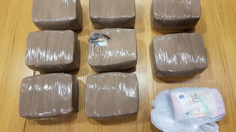 Consignments of cash totalling €700,000 were seized by gardaí. Photograph: Garda Press Office