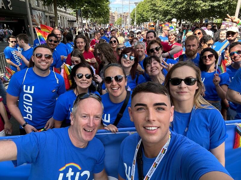 Citi employees take part in Dublin Pride. The bank first opened its doors in Ireland in 1965