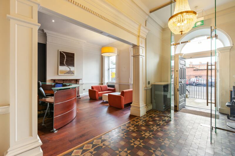 The entrance and reception area at 43 Parnell Square, Dublin 1