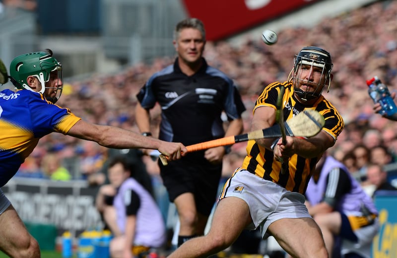 A man to count on: Richie Hogan, in one of his 132 senior appearances for Kilkenny. Photograph: Dara Mac Dónaill 