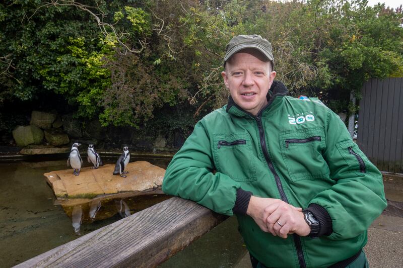 Brendan Walsh in Dublin Zoo. 'People assume I'm off on Christmas Day because the zoo is closed but the animals still need to be taken care of.' Photograph: Tom Honan/The Irish Times