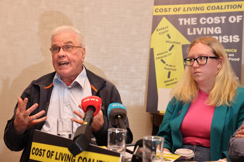 Homeless campaigner Fr Peter McVerry and USI president Beth O’Reilly will speak at the event. Photograph: Dara Mac Dónaill








