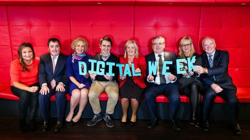 Some of the keynote speakers lined up for Ireland’s first National Digital Week, including Norah Casey, Google’s Ronan Harris and PayPal’s Louise Phelan. Photograph: Maxwells