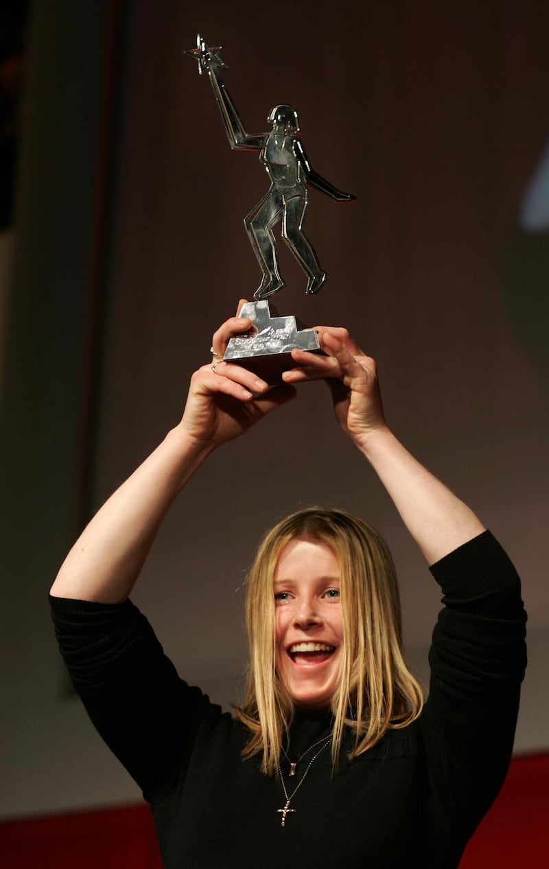 Cathy Gannon in 2005 after winning the Irish Times/Mitsubishi Electric Sportswoman of the Year Awards. Photograph: Frank Miller