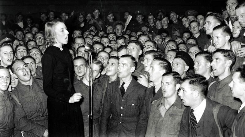 Vera Lynn entertain the troops in 1940. Photograph: Popperfoto/Getty Images