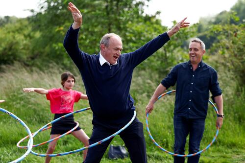 Liberal Democrat stuntman Ed Davey launches himself into the UK election