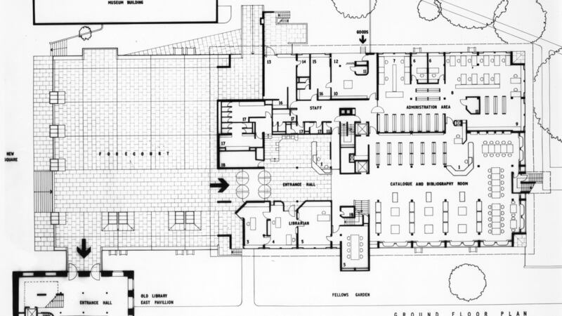 The ground-floor plan of Berkeley Library