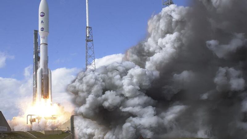 The launch of New Horizons in January 2006. Photograph: Bruce Weaver/AFP/Getty Images