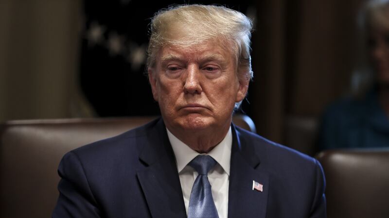 US president Donald Trump said the four members of congress he calls ‘the Squad’ should go back to where they came from. Photograph: Oliver Contreras/Pool via Bloomberg