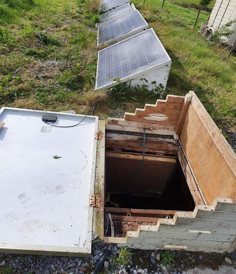 The underground bunker found during a Garda search of a property in Dunmore, Co Galway. Photograph: An Garda Síochána