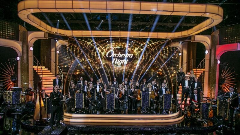 The RTE Concert Orchestra provied the music for the dancers on Dancing with the Stars on Sunday. Photograph: Kyran O'Brien