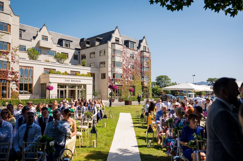 Outdoor wedding at The Brehon Hotel, Killarney