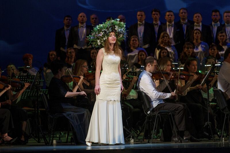 Odesa: Among the audience is a group of Ukrainian soldiers, posing for selfies to remember their unusual evening off. Photograph: Odesa Opera and Ballet 