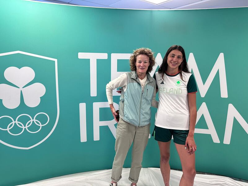 Sonia and Sophie O'Sullivan at the Team Ireland headquarters.   