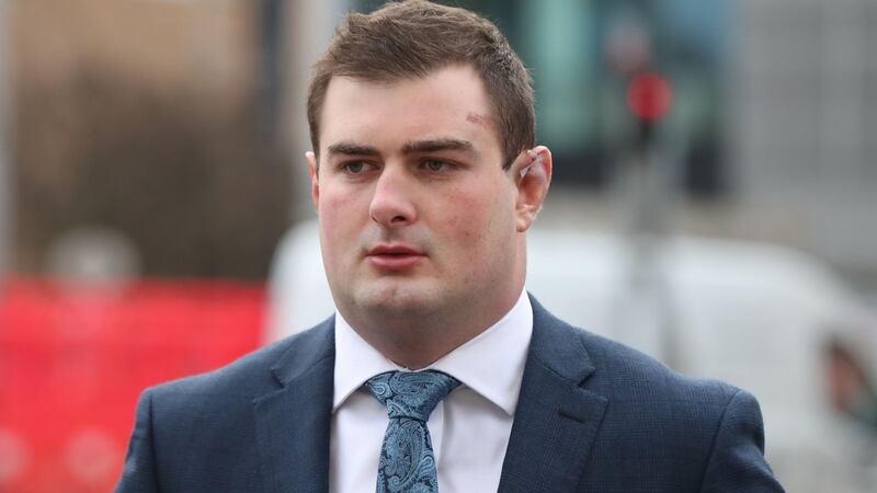 Rory Harrison arrives at court this week. He is charged with perverting the course of justice. Photograph: Niall Carson/PA