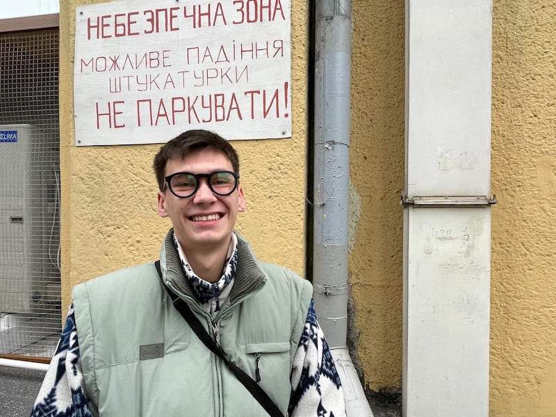 Oleh Lybert, a student at the Ivan Franko National University of Lviv in western Ukraine