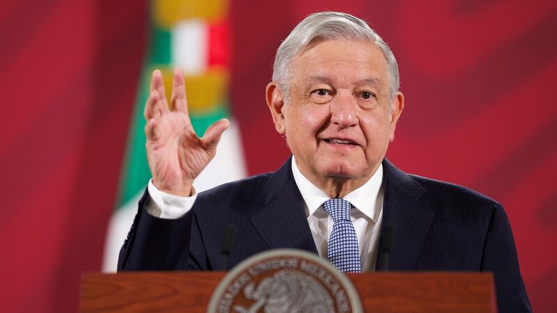 Mexican president Andres Manuel Lopez Obrador: sought to shrug off the threat posed by the virus. Photograph: EPA/Mexican presidency