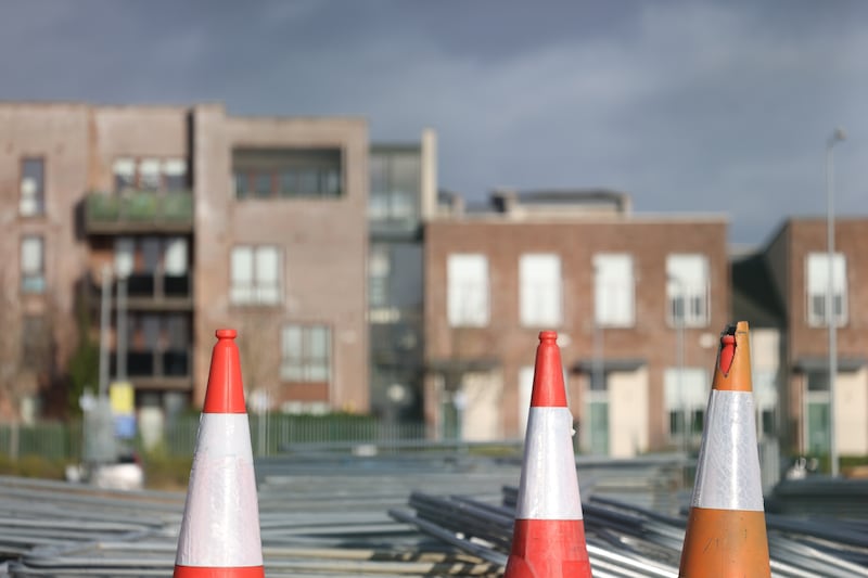 27/1/25  Weekend Adamstown celebrates 20 years. Located in West County Dublin it was the first new town development in Ireland since Shannon town, Co. Clare in the 1960s.  Photo shows area of construction / delopment on Station Road. Photo: Bryan O’Brien / The Irish Times
