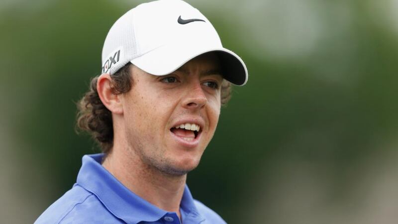 Rory McIlroy of Northern Ireland  on the 10th hole during the third round of the Memorial Tournament at Muirfield Village in Dublin, Ohio. Photograph:  Scott Halleran/Getty Images