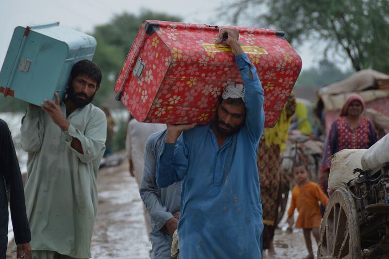 A government statement quoted prime minister Shahbaz Sharif as saying 300 children were among the dead. Photograph: Zahid Hussain/AP