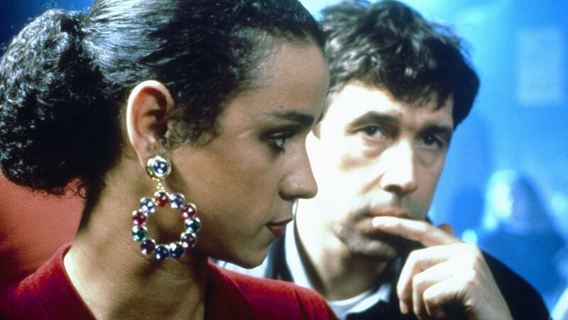 Jaye Davidson and Stephen Rea in The Crying Game (1992)