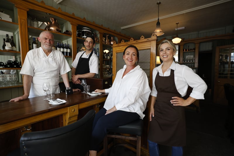 David Doran, James Ryder, Sally O’Brien and Molly O’Rourke of Farmgate, which has newly opened in Lismore. Photograph: Nick Bradshaw/The Irish Times 