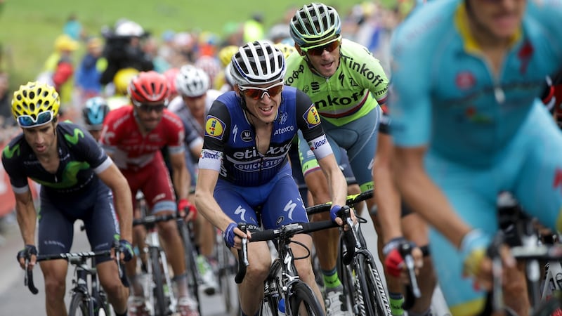 Dan Martin riding for Etixx-Quick Step during last year’s Tour. Photograph:  Chris Graythen/Getty Images