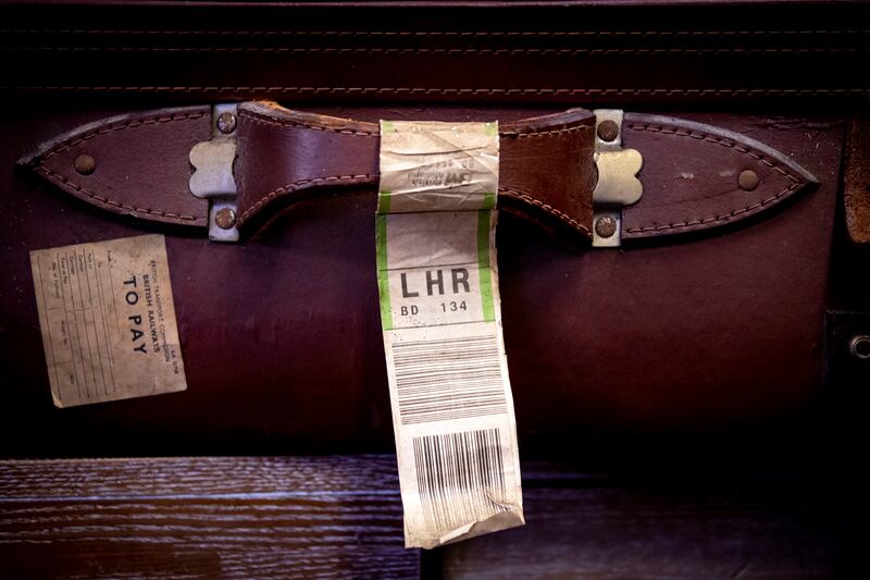 Vintage leather suitcase. Photograph: Tom Honan