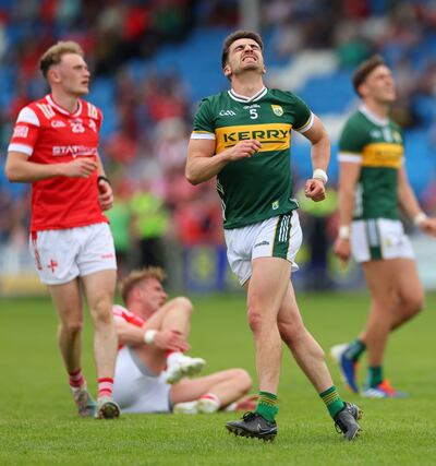 Brian Ó Beaglaoich: played the full match against Meath – the first time in two years he started and finished a game for the Kingdom. Photograph: James Crombie/Inpho