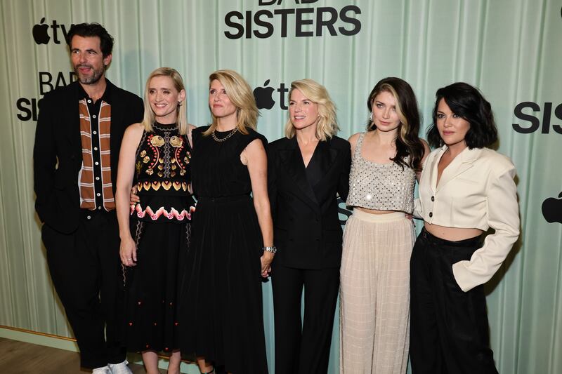 Claes Bang, Anne-Marie Duff, Sharon Horgan, Eva Birthistle, Eve Hewson and Sarah Greene at the premiere of Bad Sisters in New York on August 10th. Photograph: Theo Wargo/Getty Images