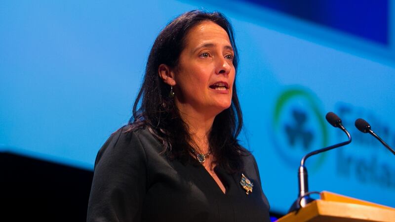 Minister for Tourism  Catherine Martin during the Fáilte Ireland conference at the Convention Centre Dublin on Tuesday.  Photograph: Gareth Chaney/Collins