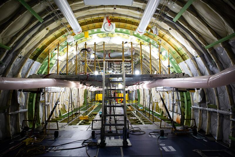 The interior fuselage. Photograph: Lindsey Wasson/The New York Times