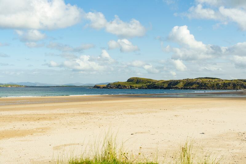 Marble Hill beach, about a minute’s walk from The Shandon Hotel, which overlooks this stretch of Sheephaven Bay in Co Donegal.