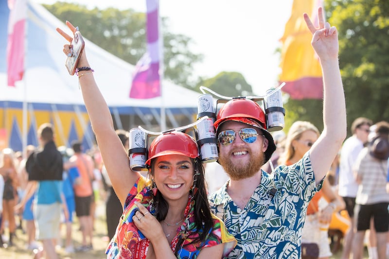 Alana Gill from Wexford and Ed Kent from Cork partying on at Forbidden Fruit. Photograph: Tom Honan