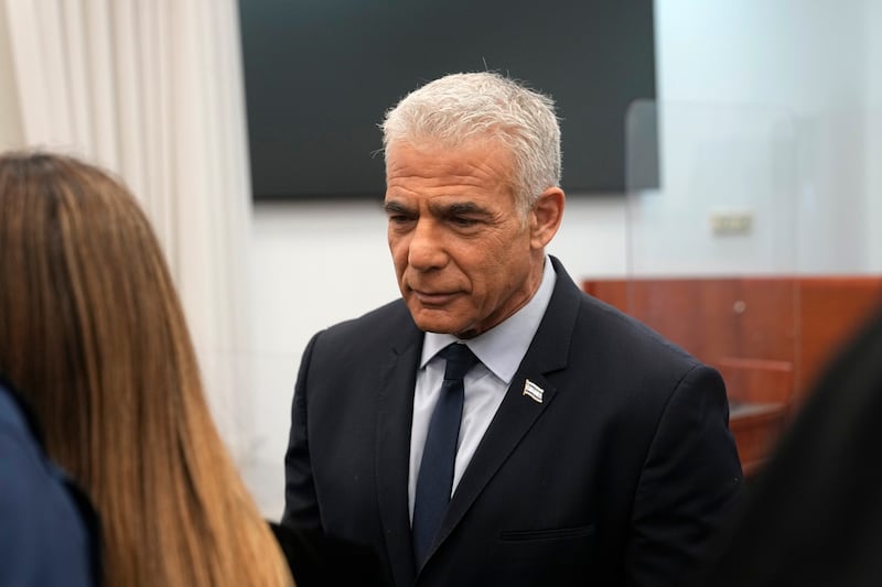 Opposition leader Yair Lapid said moving ahead unilaterally on the plan 'will critically harm the economy, endanger security and rip the Israeli people to shreds'. Photograph: Ohad Zwigenberg/AP