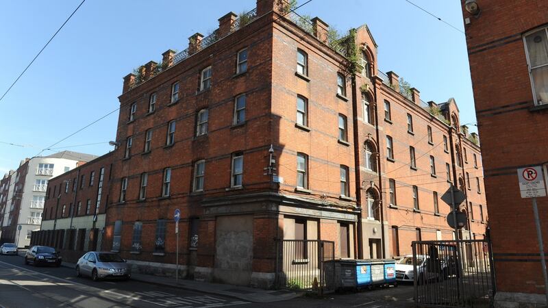 Ellis Court on Benburb Street, a Dublin City Council-owned flat block, on Benburb Street is on the vacant sites register. Photograph: Aidan Crawley.