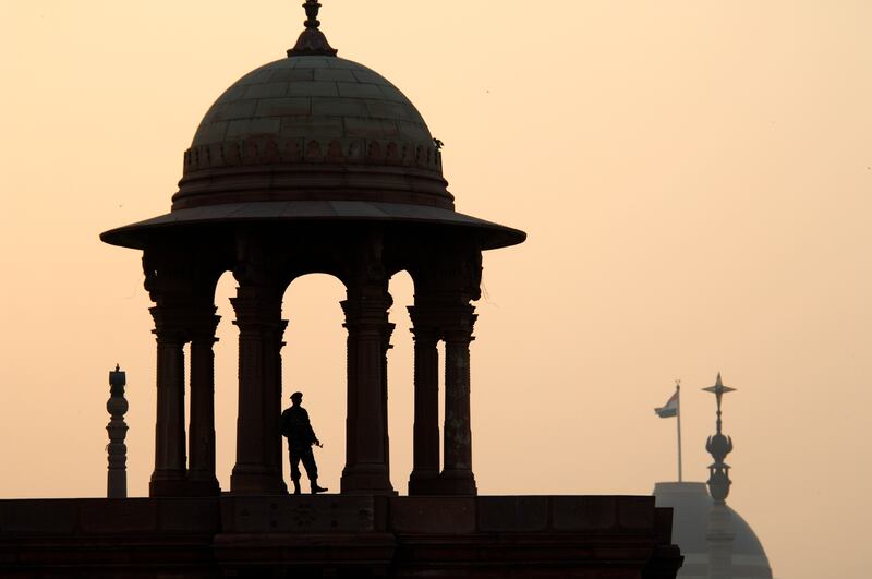 The Rashtrapati Bhavan or Presidential Palace:  I pedal down imposing tree-lined avenues, past quaint, almost century-old bungalows set in acres of well-tended gardens.