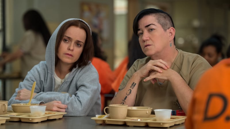 Taryn Manning and Lea DeLaria in the new series of Orange is the New Black.