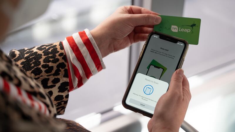 The Leap Top-Up App from the App store on Apple or Android allows you to simply scan in your TFI Leap Card using the in-built scan function