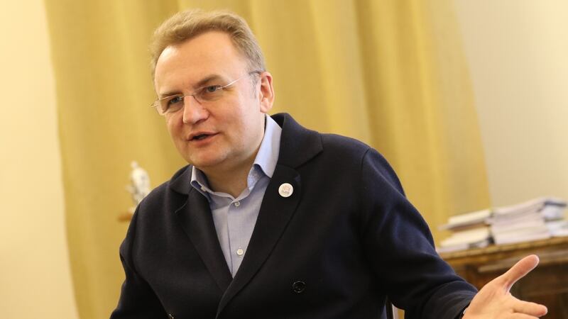 Mayor Andriy Sadovyi, who accuses Ukraine’s leaders of causing a garbage crisis in his city to sully his reputation and that of his party, Samopomich. Photograph: Roman Baluk