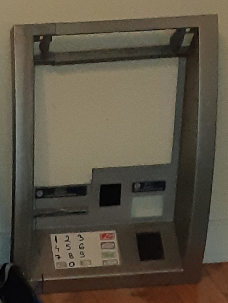 The fake ATM recovered from the scene. Photograph: Garda Press Office