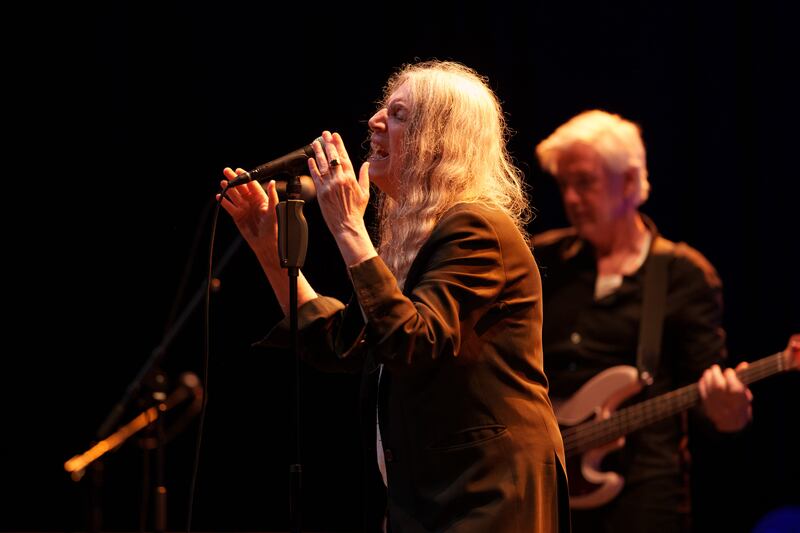 Patti Smith performing at Vicar Street. Photograph: Fran Veale