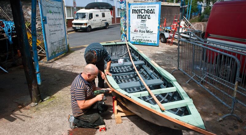 Meitheal Mara, Irish traditional boatbuilder's yard and workshop: 'We build currachs for a reason. They’re being used constantly on the water and it’s brilliant to see our river Lee coming to life.' Photograph: Daragh Mc Sweeney/Provision