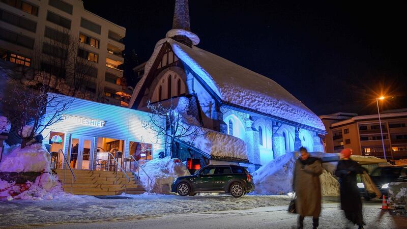 The English Church in Davos. Photograph: Fabrice Coffrini/AFP