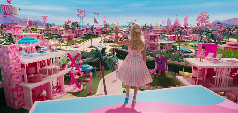 Margot Robbie in a scene from Barbie Photograph: Warner Bros/AP