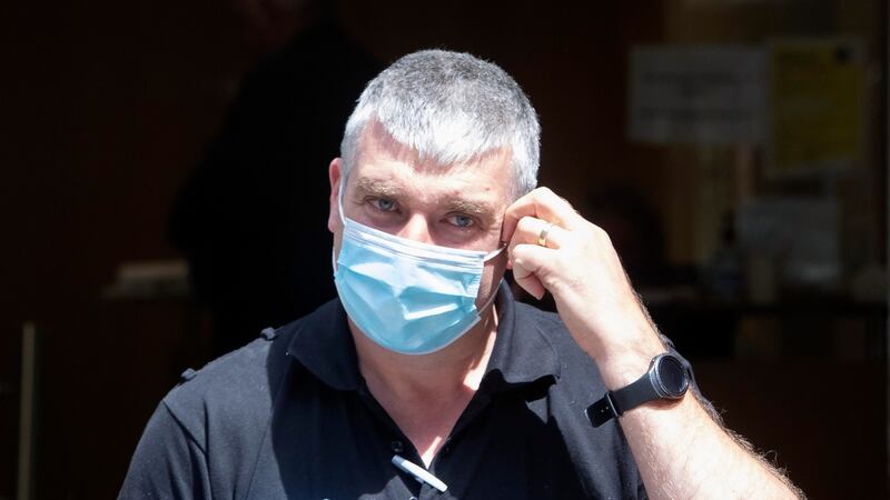 Garda Brendan Condon pictured after giving evidence at the inquest. Photograph: Colin Keegan, Collins Dublin