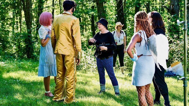 Irish film-maker Imelda O’Reilly  gets her cast ready for their close-ups