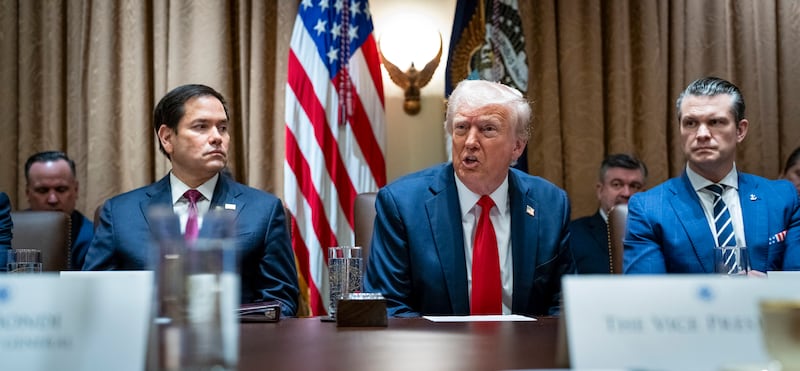 US secretary of state Marco Rubio (left). Photograph: Doug Mills/The New York Times
                      