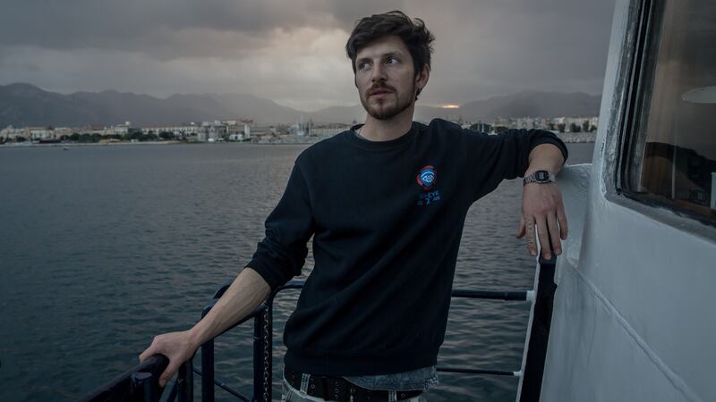 Herman, the Alan Kurdi rescue ship’s chief officer. Photograph: Sally Hayden