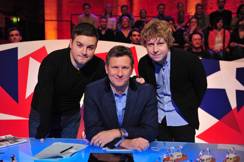 Alex Brooker, Adam Hills and Josh Widdicombe in The Last Leg